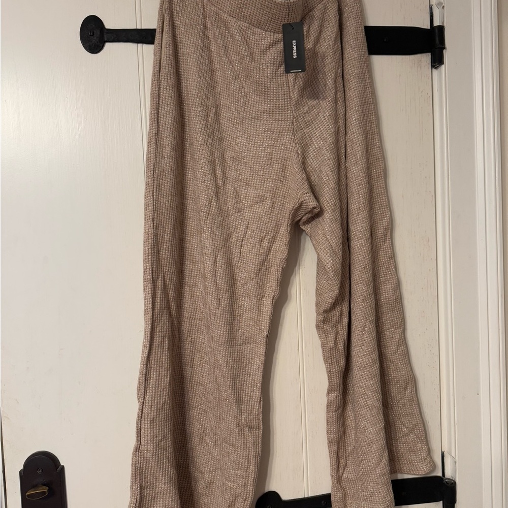 Express Beige Waffle Pants